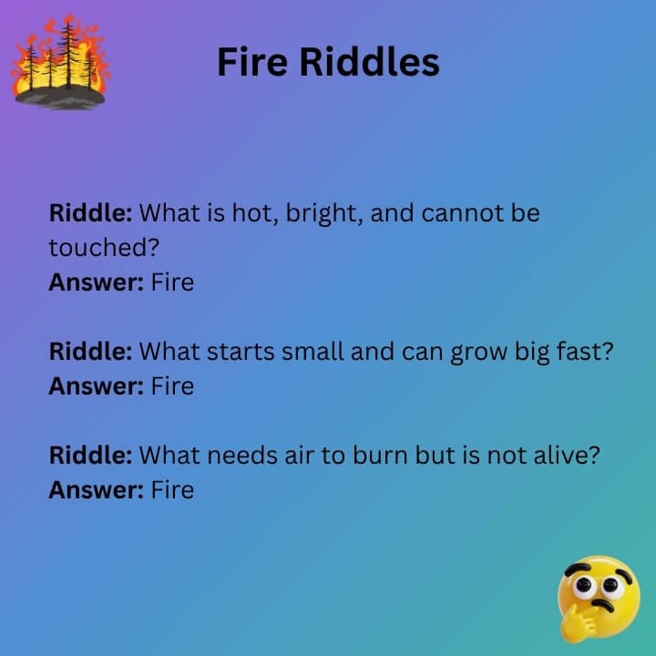 Fire Riddles With Answers