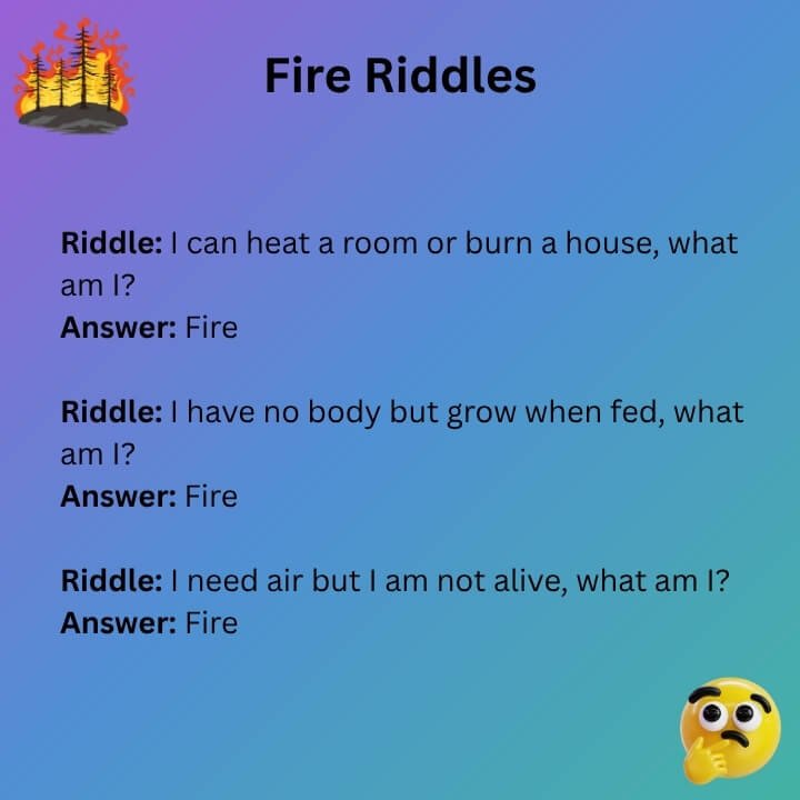 Fire Riddles For Adults
