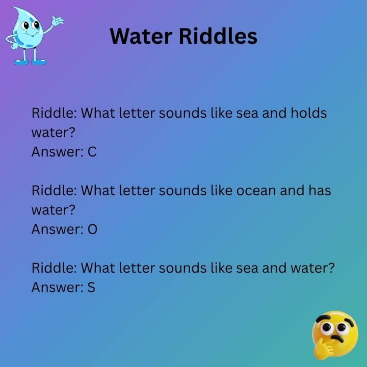 What Letter In The Alphabet Holds Water Riddles