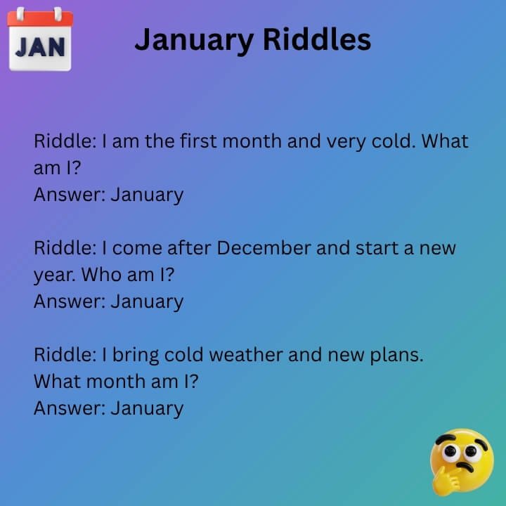 January Riddles With Answers