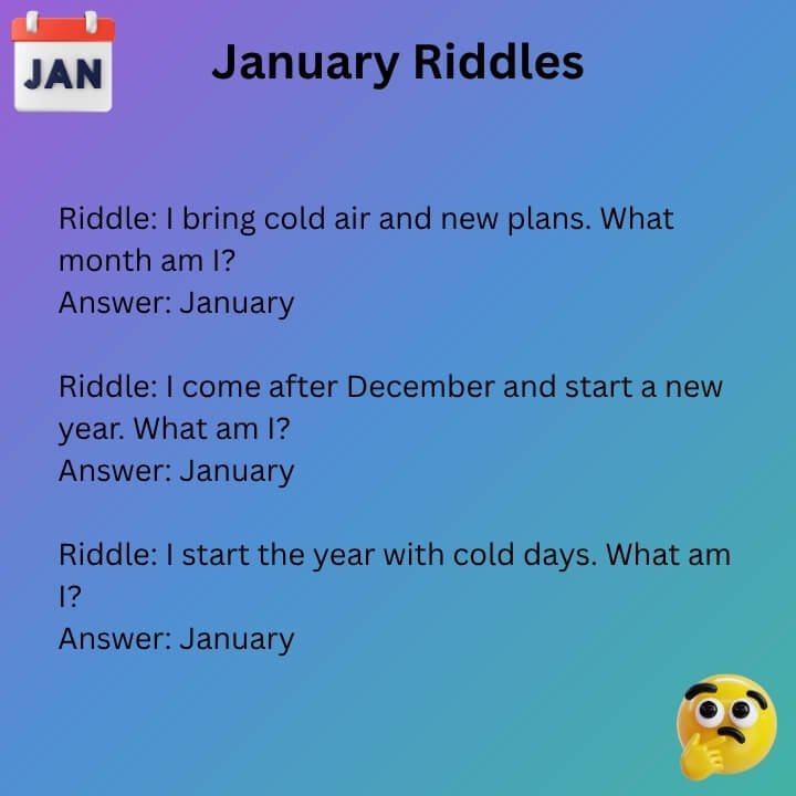 Riddles About January