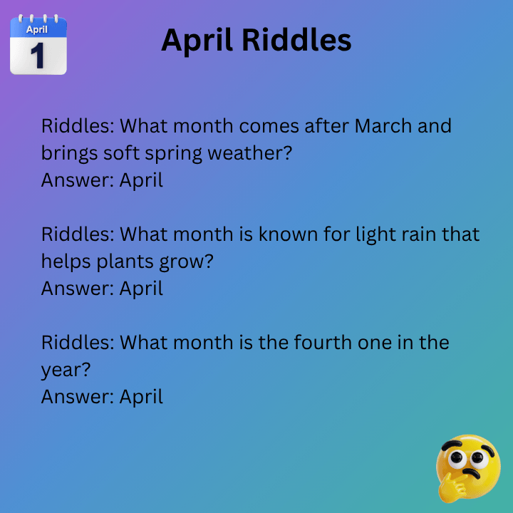 April Riddles With Answers