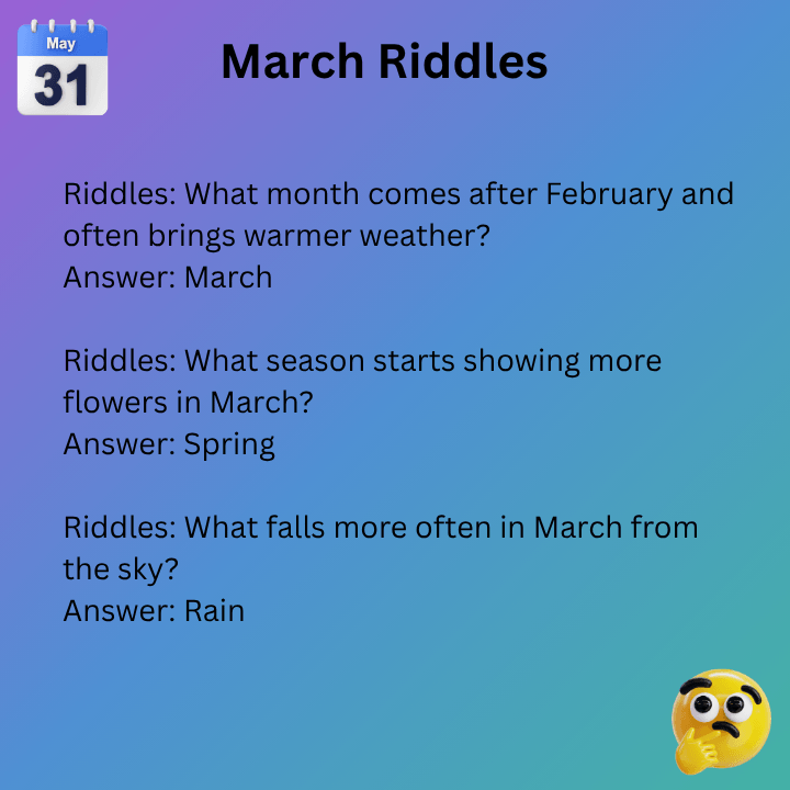 March Riddles With Answers