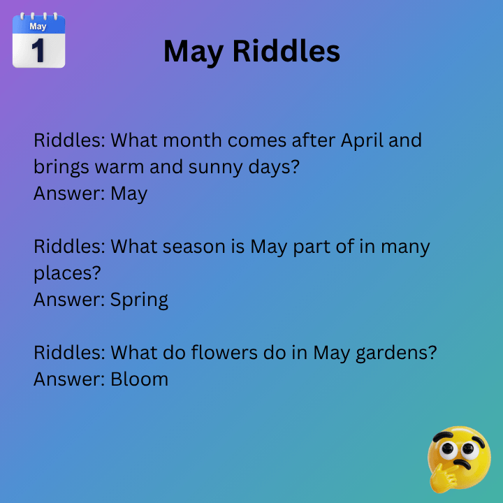 May Riddles For Kids