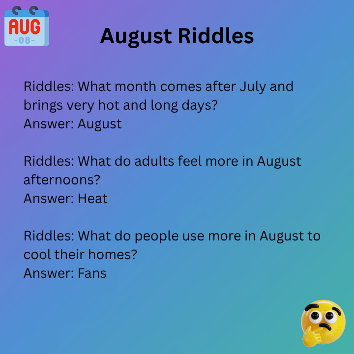 August Riddles For Adults