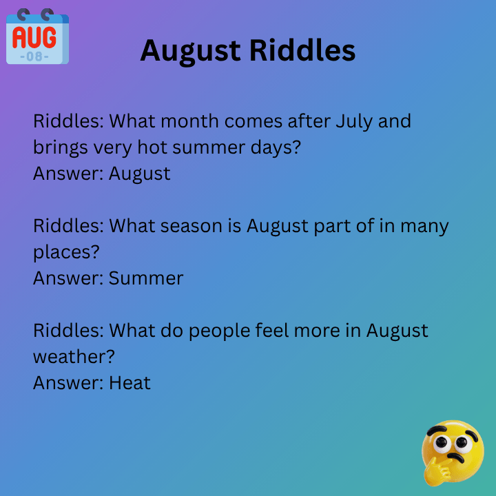 August Riddles With Answers