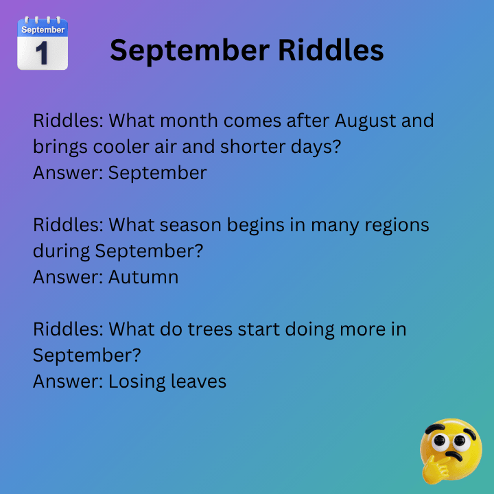September Riddles For Adults