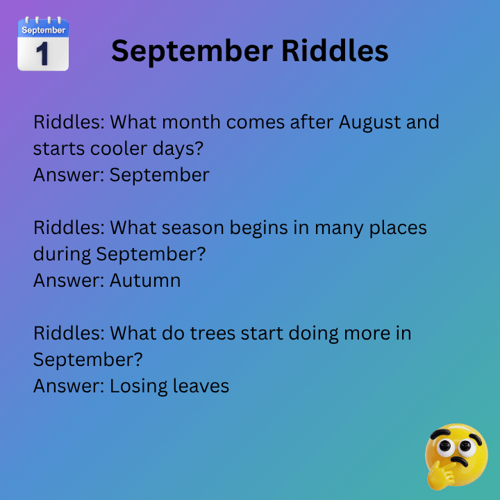 September Riddles With Answers