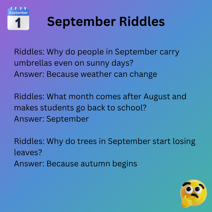 September Jokes And Riddles