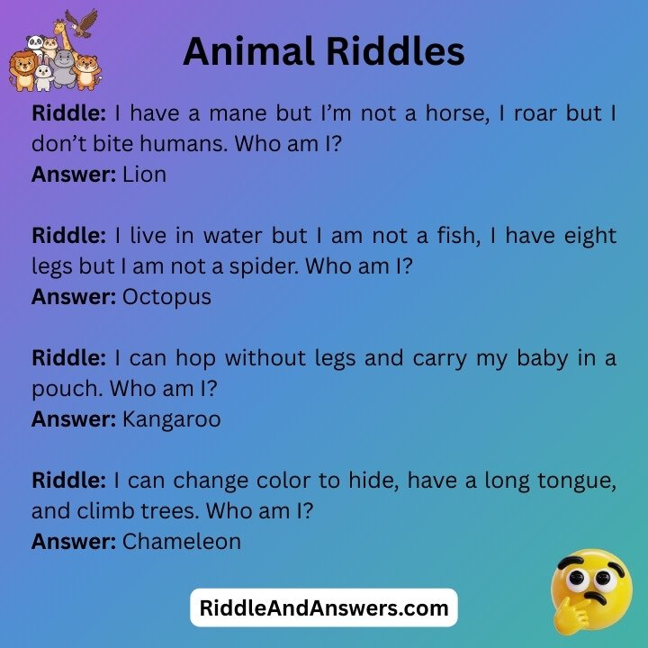 Tricky Animal Riddles With Answers