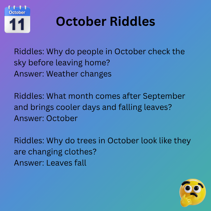 October Jokes And Riddles