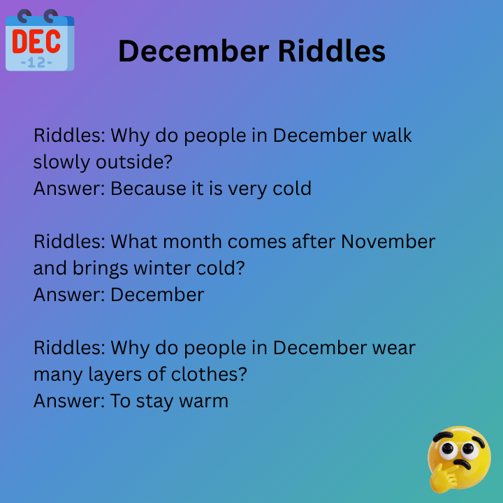 December Riddles And Jokes