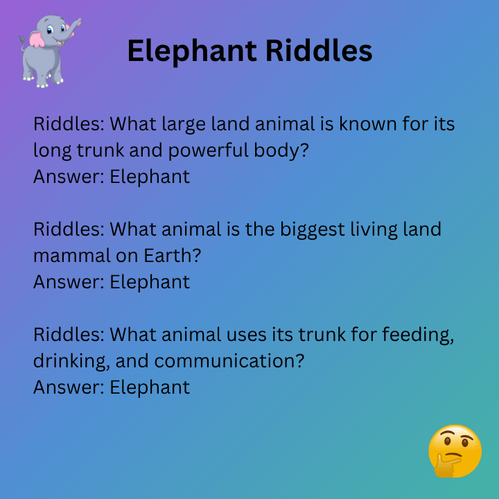 Elephant Riddles For Adults