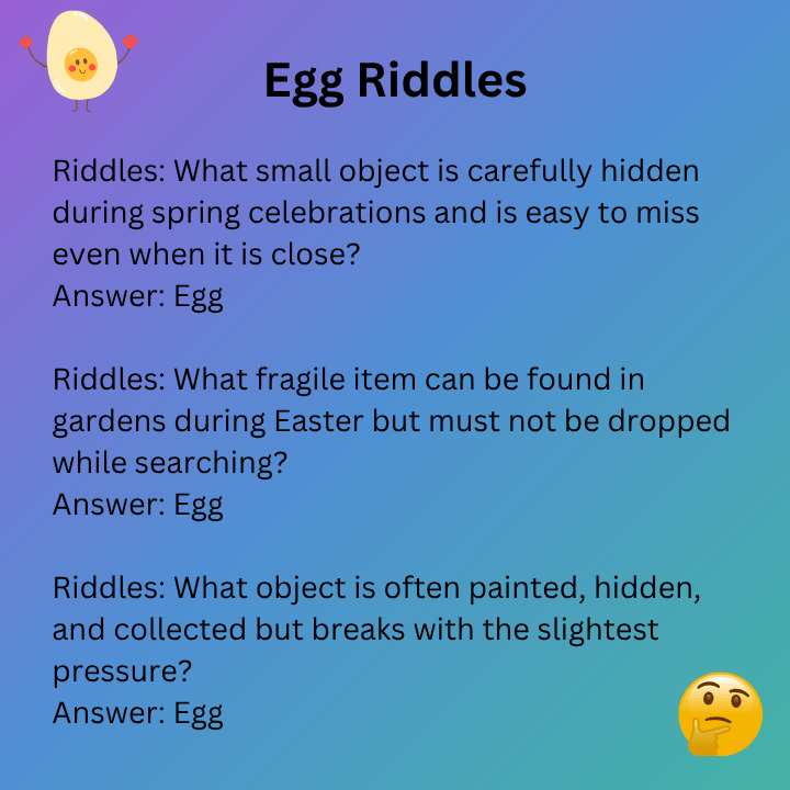 Hard Easter Egg Riddles