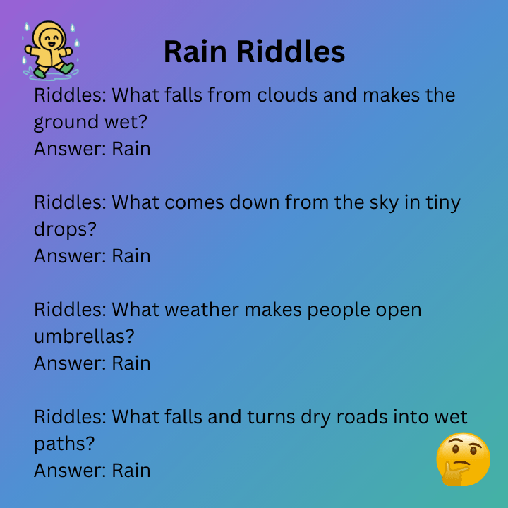 One Liners Rain Riddles