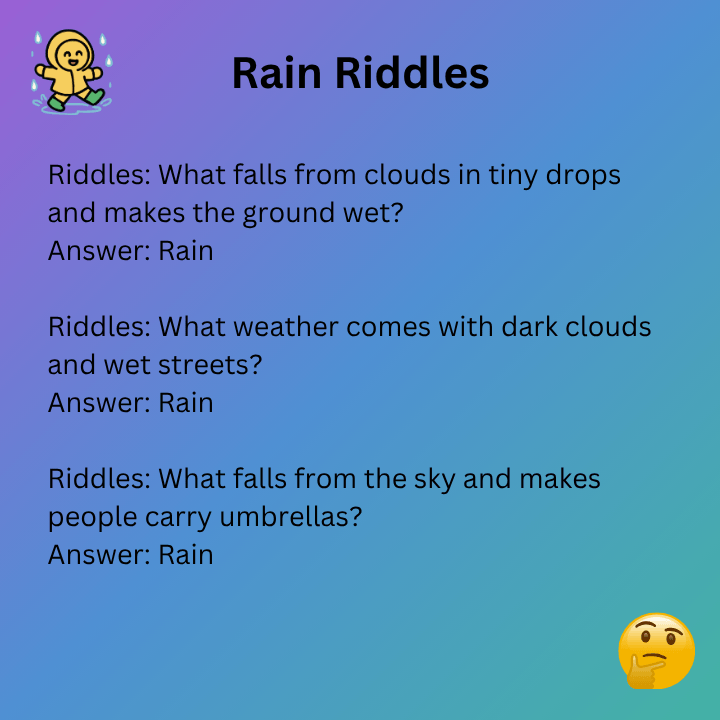 Rain Riddles With Answers