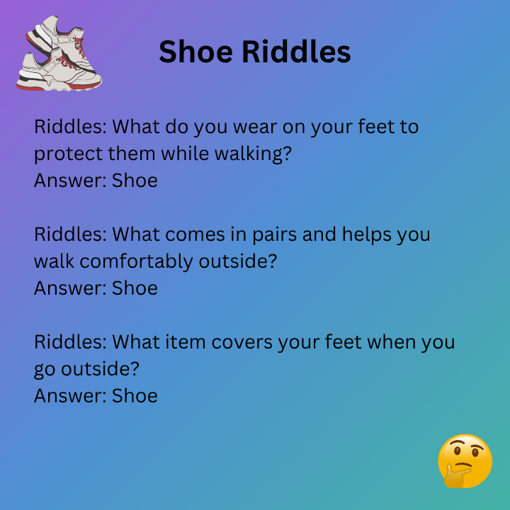 Shoe Riddles