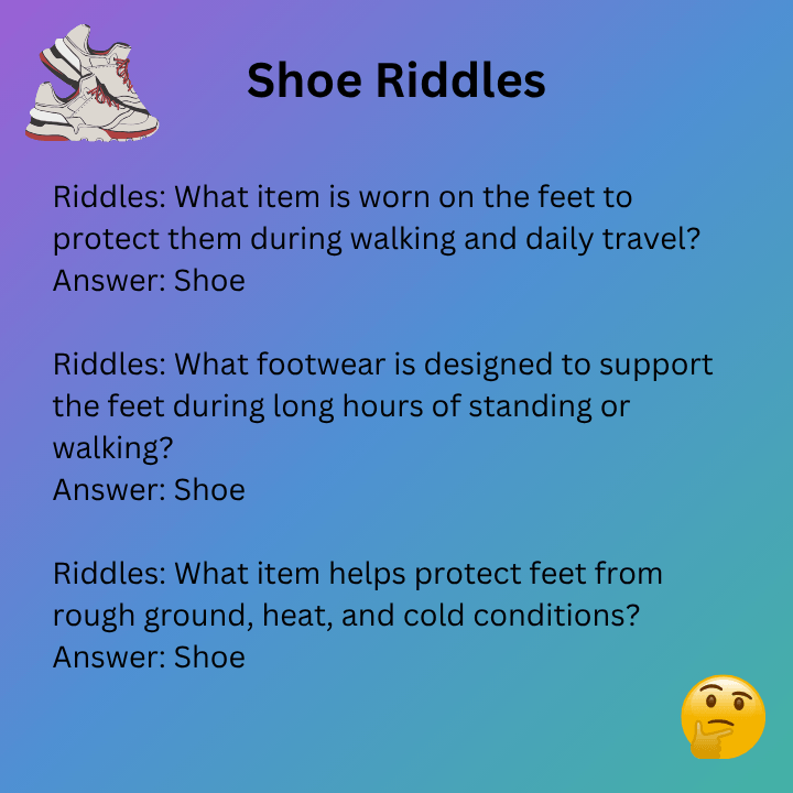 Shoe Riddles For Adults