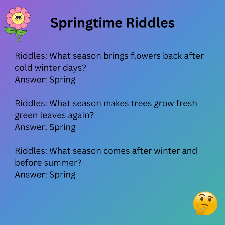 Springtime Riddles With Answers