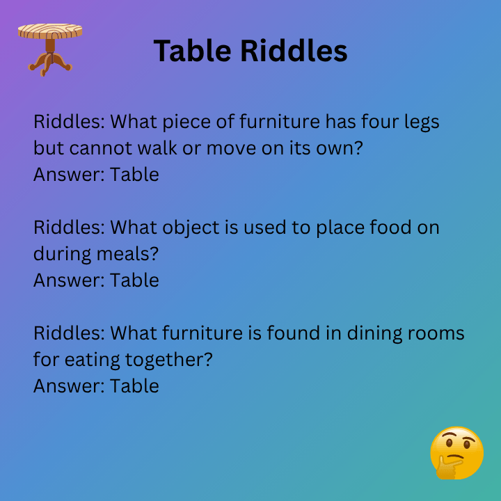 Table Riddles