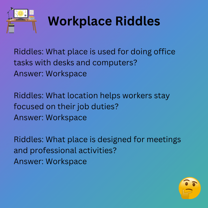 Workplace Riddles With Answers