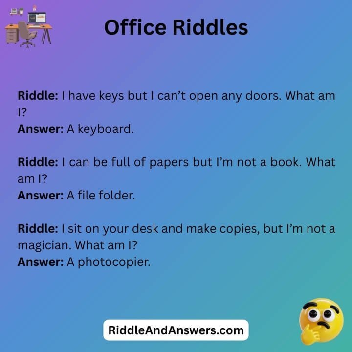 Office Riddles With Answers