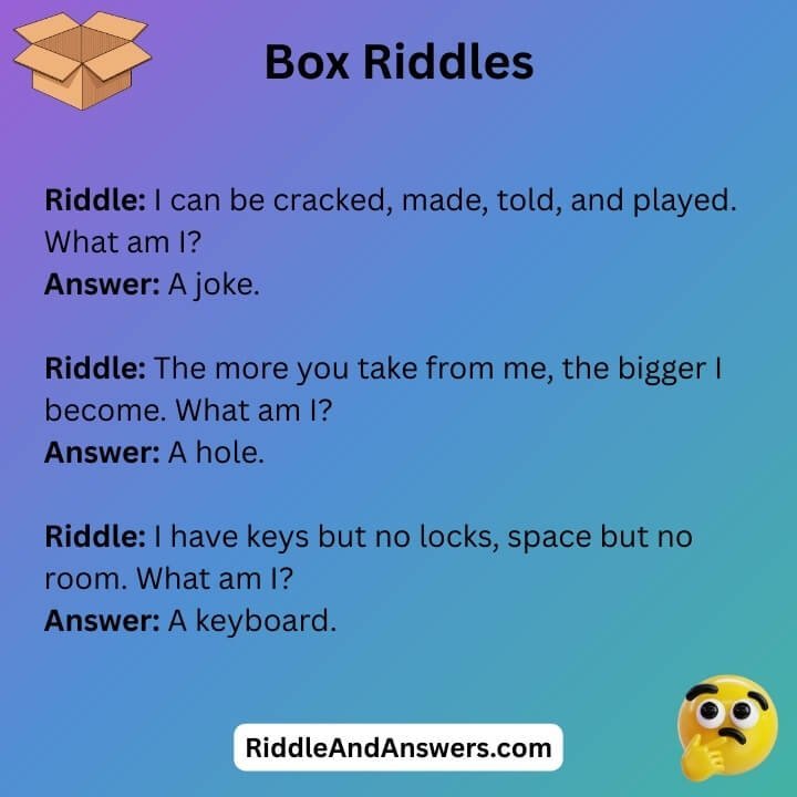 Think Out Of The Box Riddles