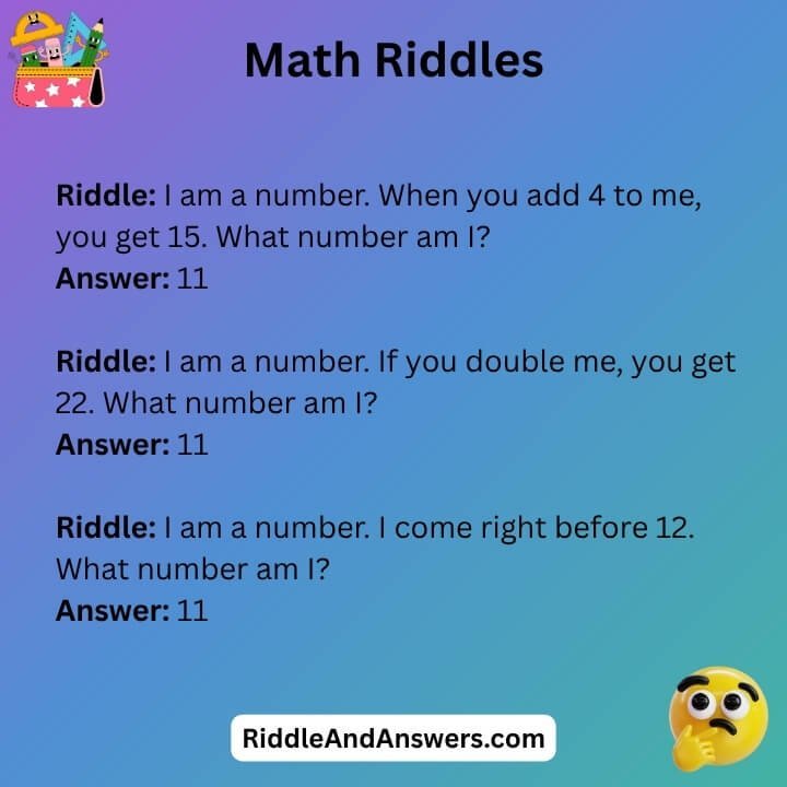 11 15 20 Math Riddles