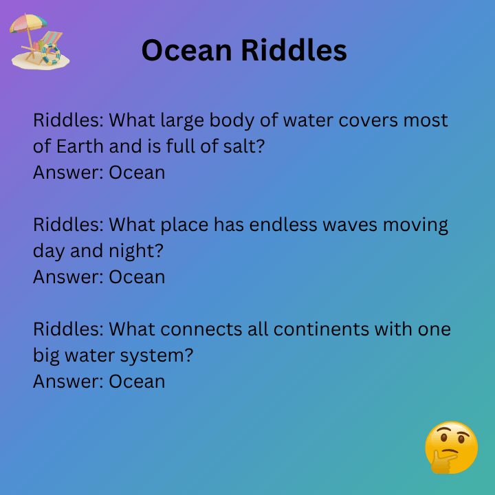 Ocean Themed Riddles