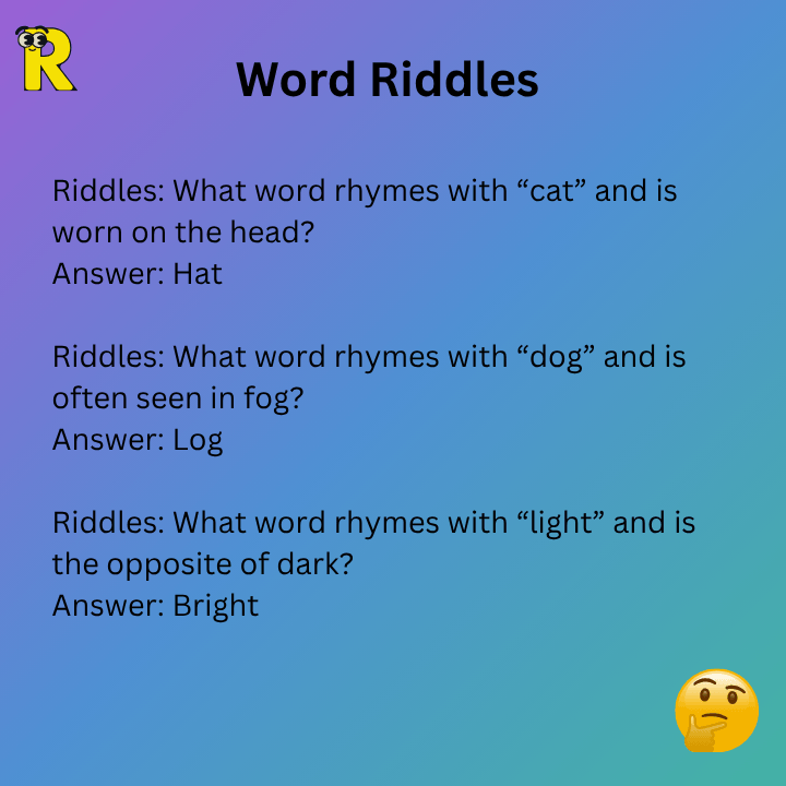Rhyming Word Riddles