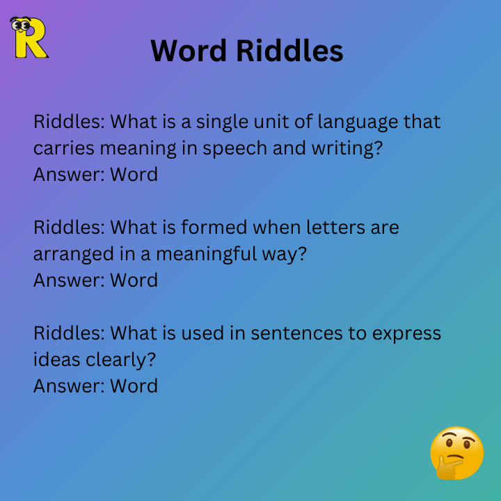 Word Riddles For Adults