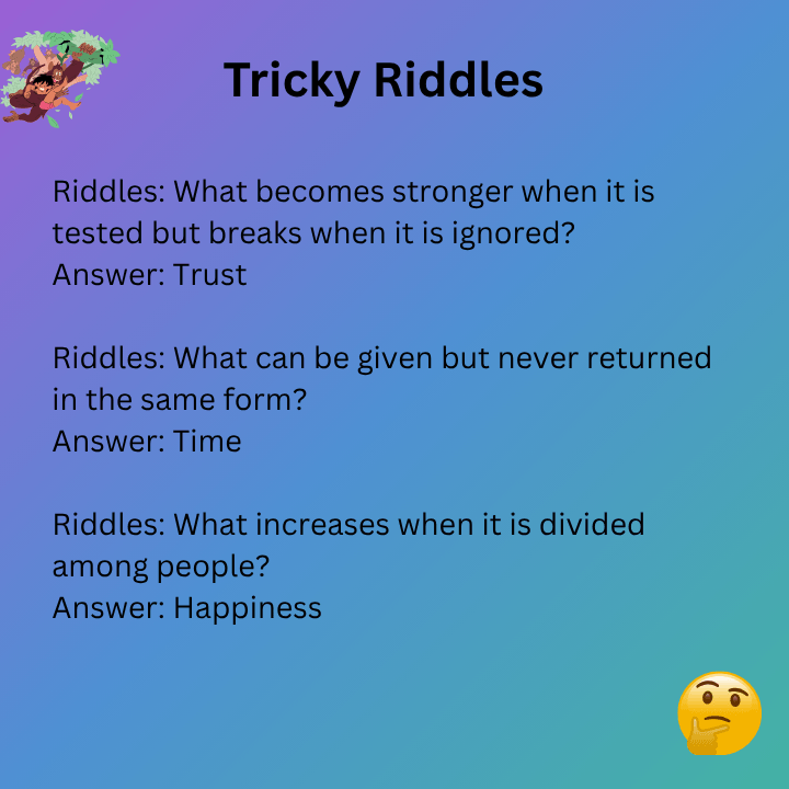 Tricky Riddles For Adults Answers