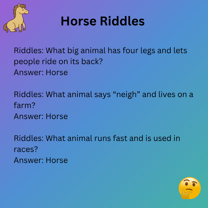 Horse Riddles For Kids