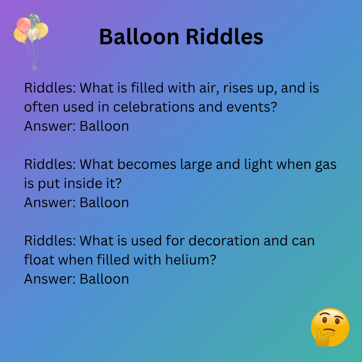 Balloon Riddles For Adults