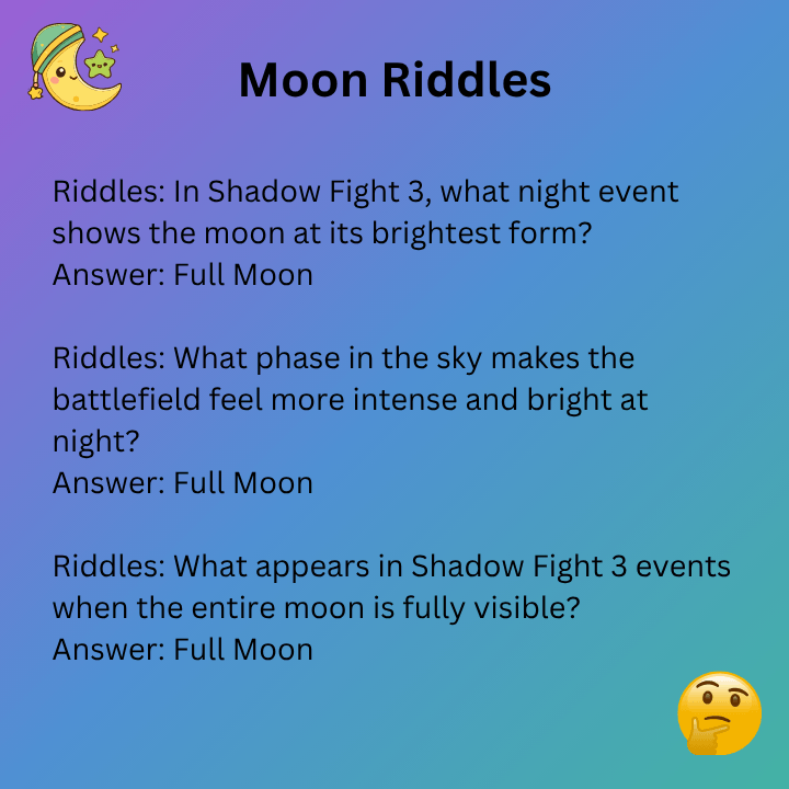 Full Moon Riddles Shadow Fight 3