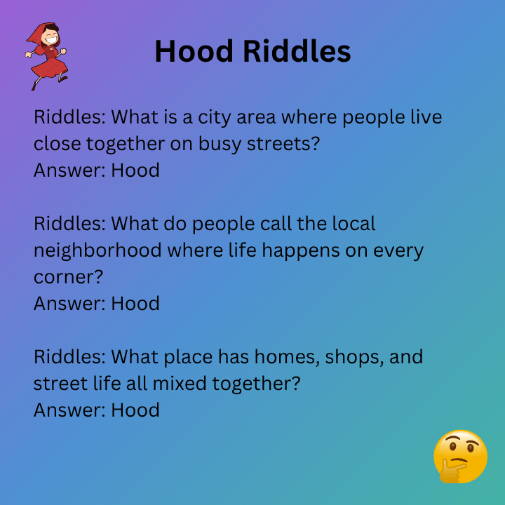 Hood Riddles For Adults