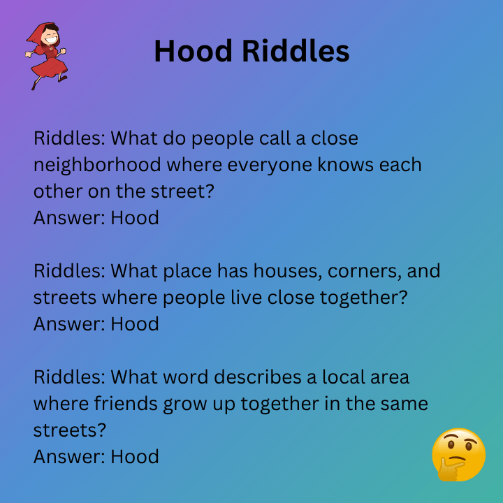 Hood Riddles With Answers