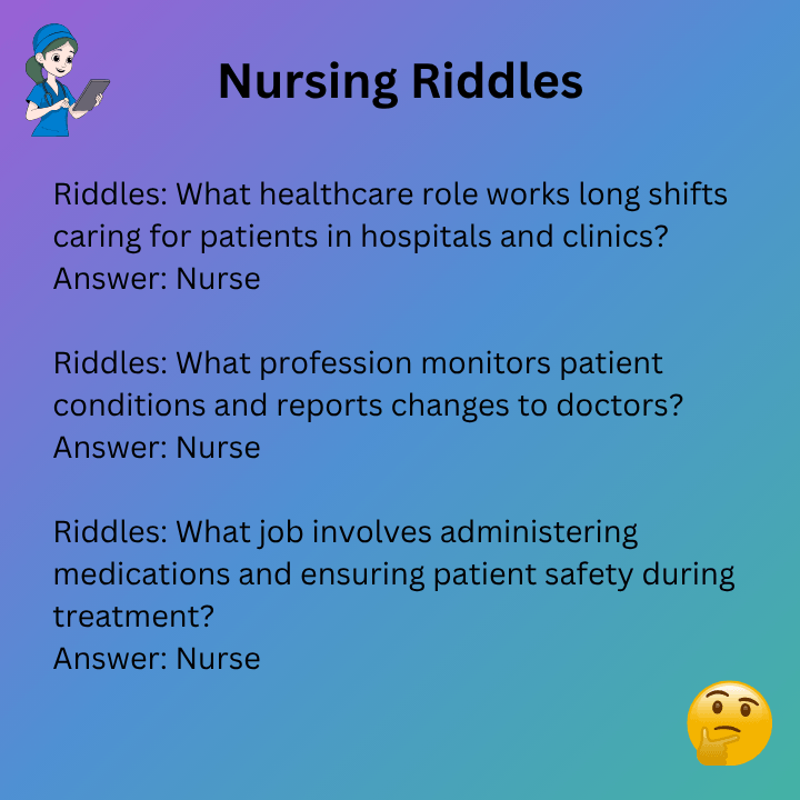 Nursing Riddles For Adults