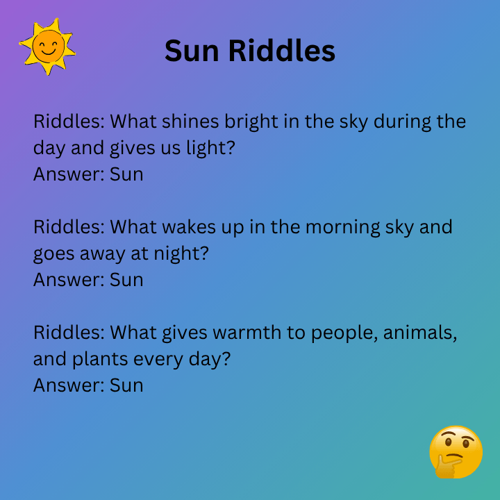 Sun Riddles For Kids
