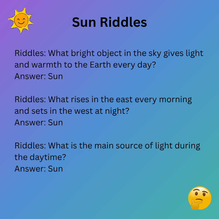 Sun Riddles With Answers